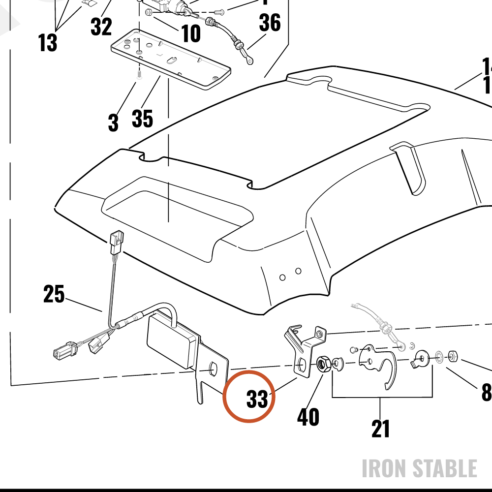 Harley-Davidson Bracket, Cable