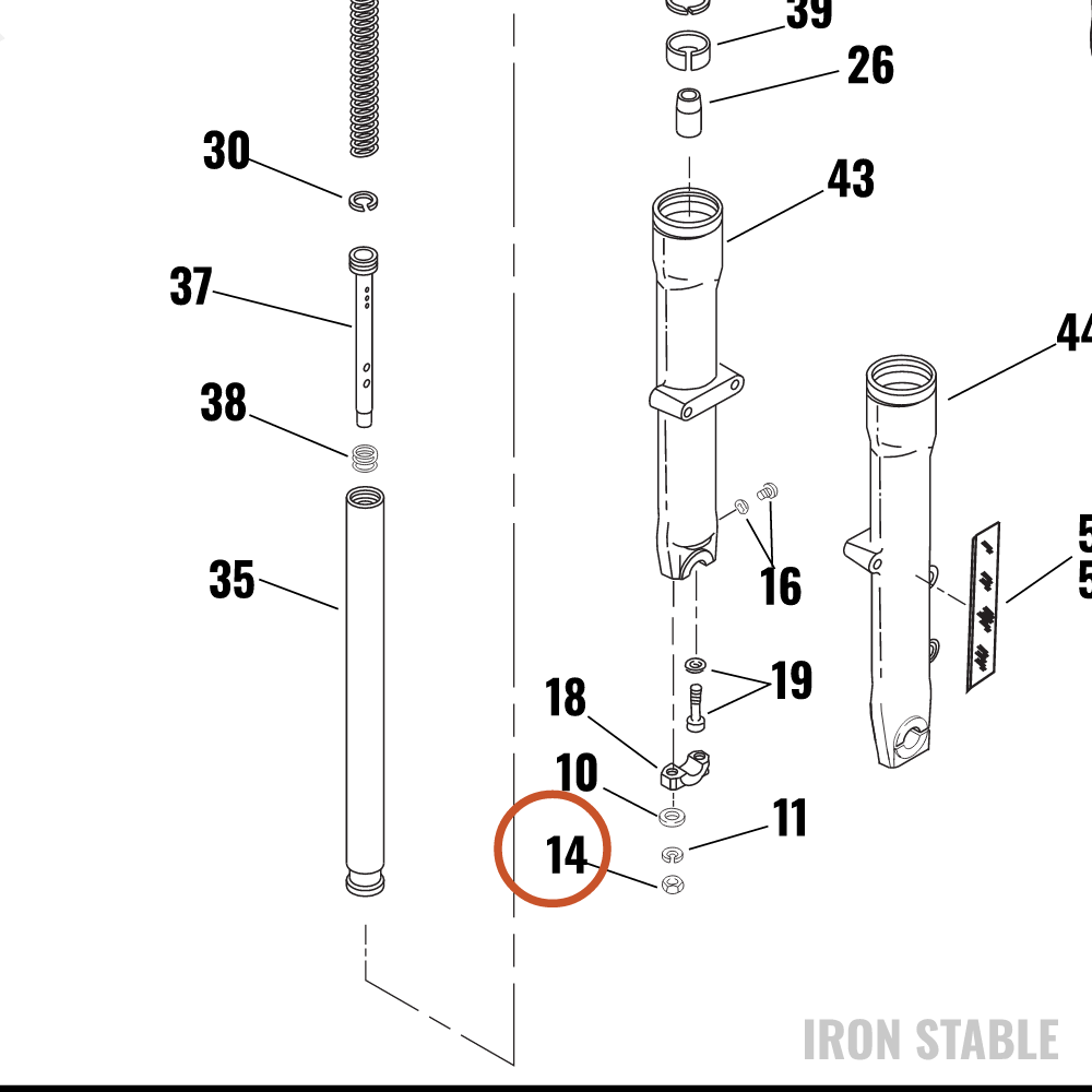 Harley-Davidson Nut Hex 5/16-18