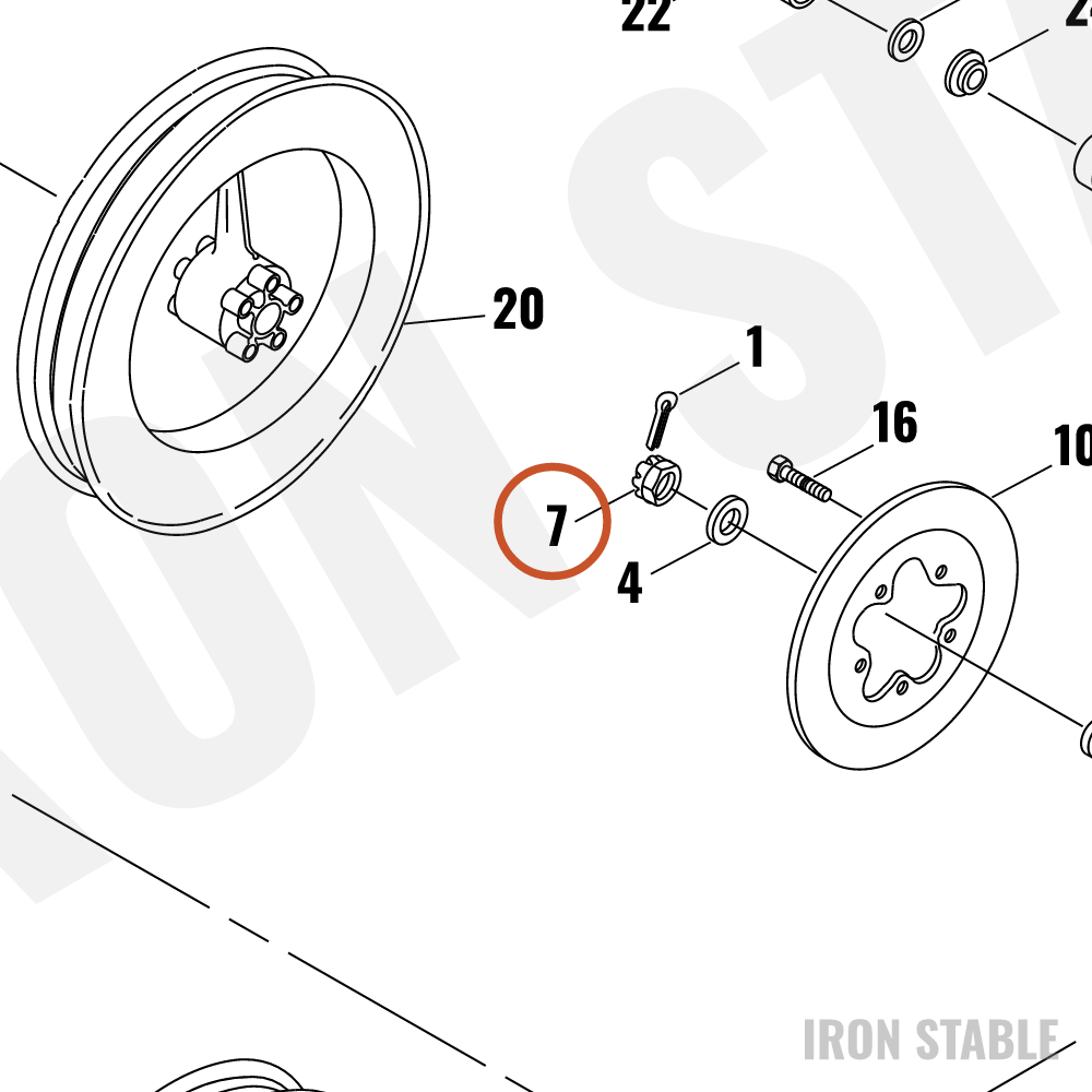 Harley-Davidson Nut, Hex Slotted