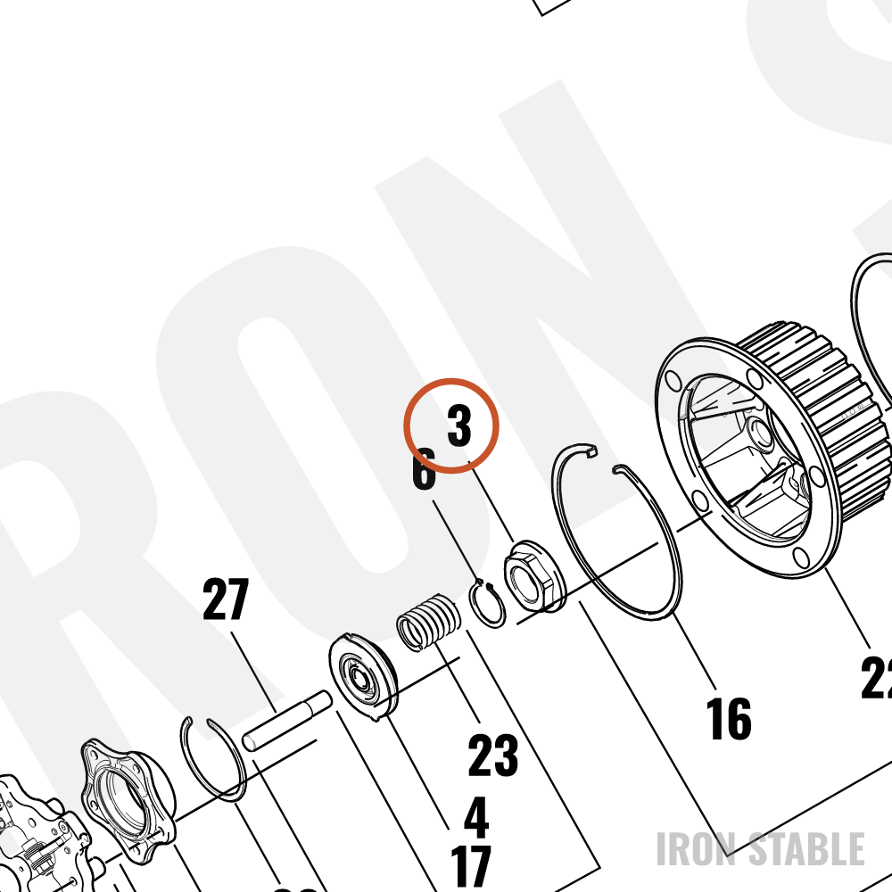 Harley-Davidson Nut, M20x1.5, Clutch