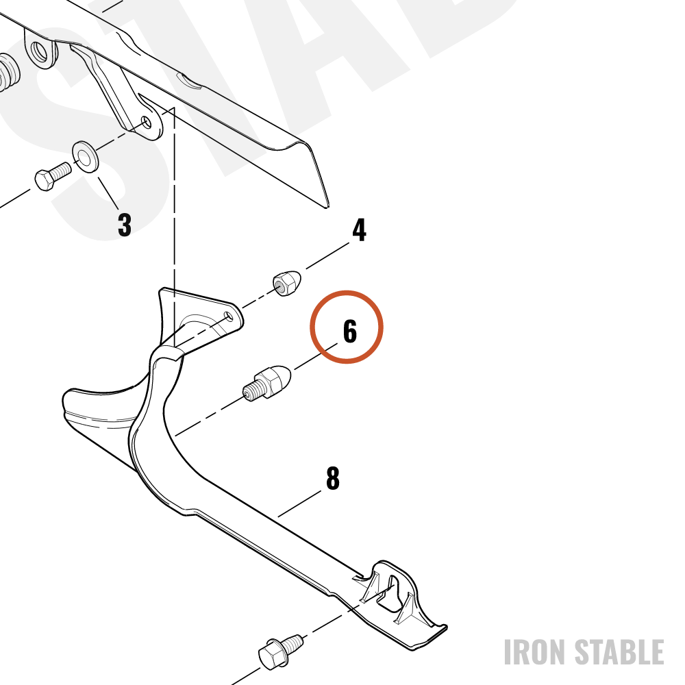 Harley-Davidson Guard, Belt/Chn, Acorn Stud