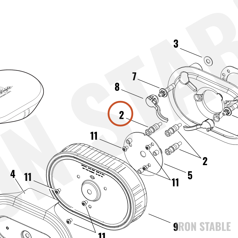 Harley-Davidson Stud, A-C Mounting