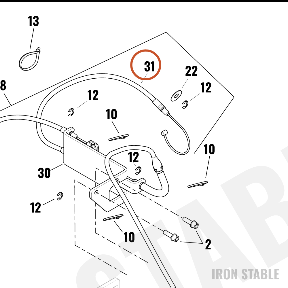 Harley-Davidson Cable Assembly, Lh/Rr