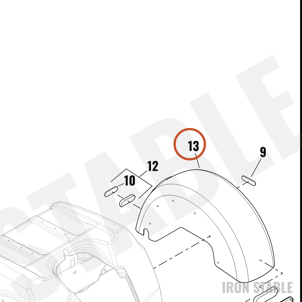 Harley-Davidson Body, Trike, Fender Assembly, Lh-Rr, So