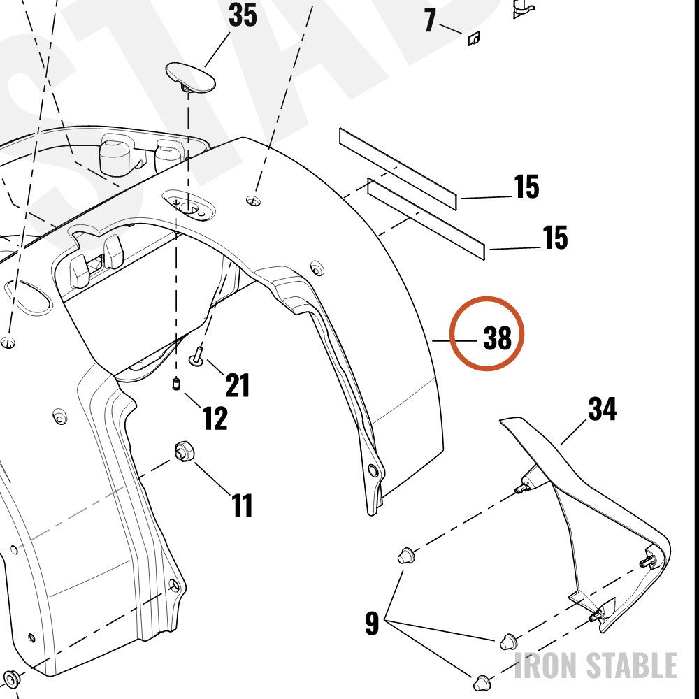 Harley-Davidson Body, Trike, Svce Assembly, Rr, Hdi, So