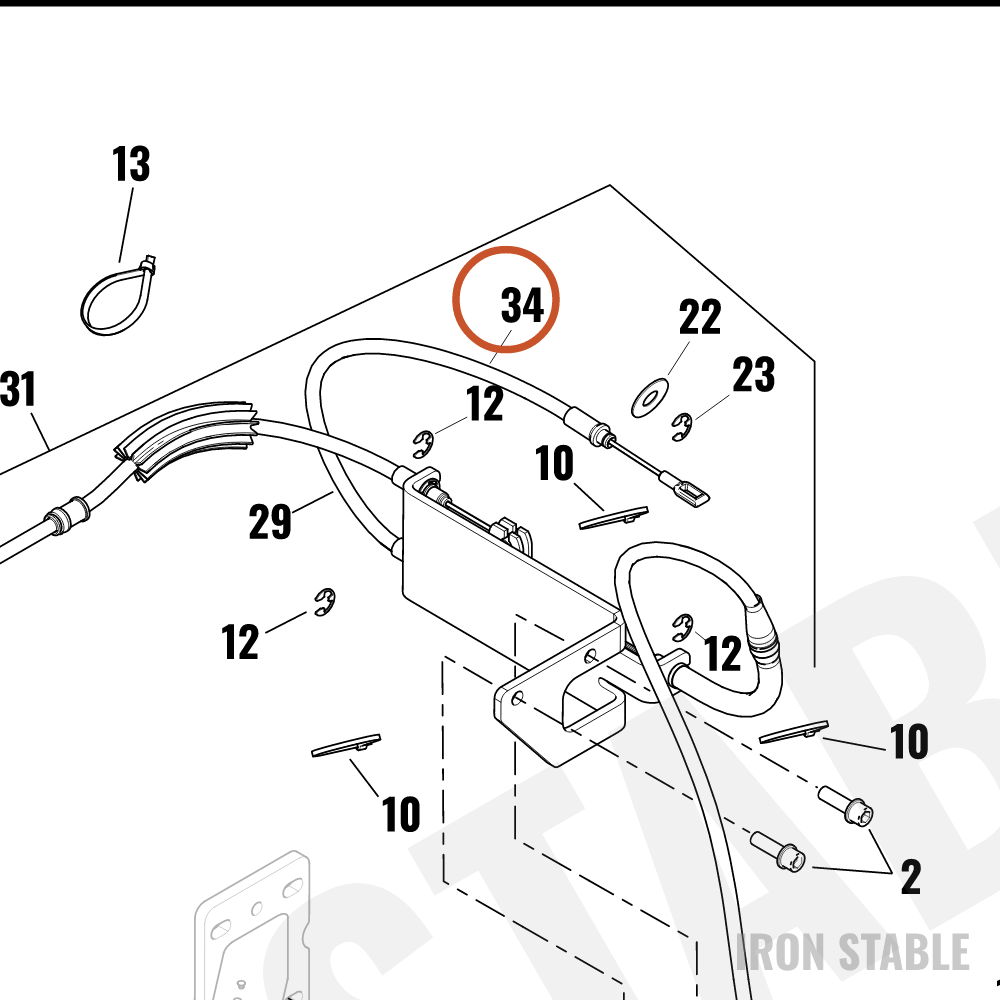 Harley-Davidson Brake, Prkg, Cable, Secondary, Rh