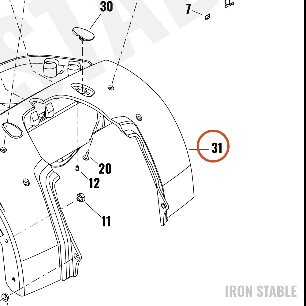 Harley-Davidson Trike Body, Rr Assembly, Solid