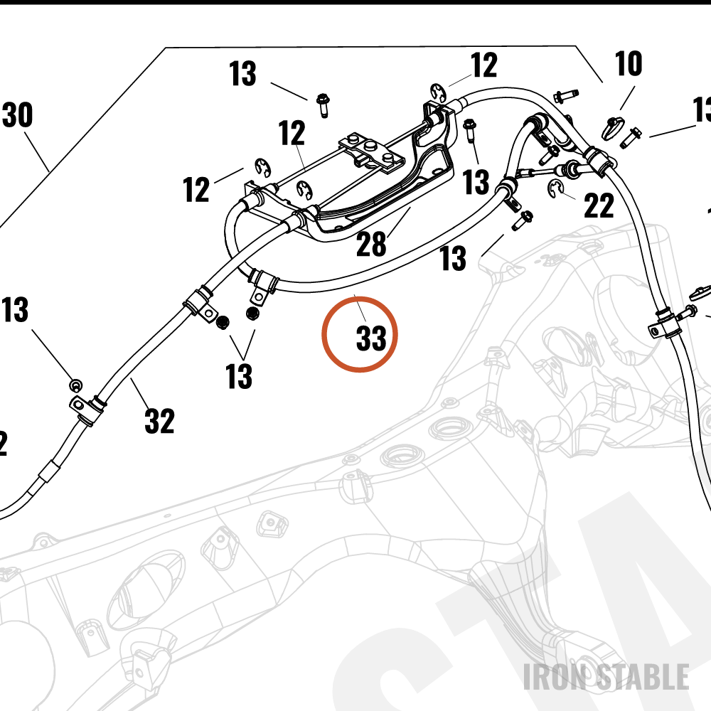 Harley-Davidson Brake, Prkg, Cable, Secondary, Lh