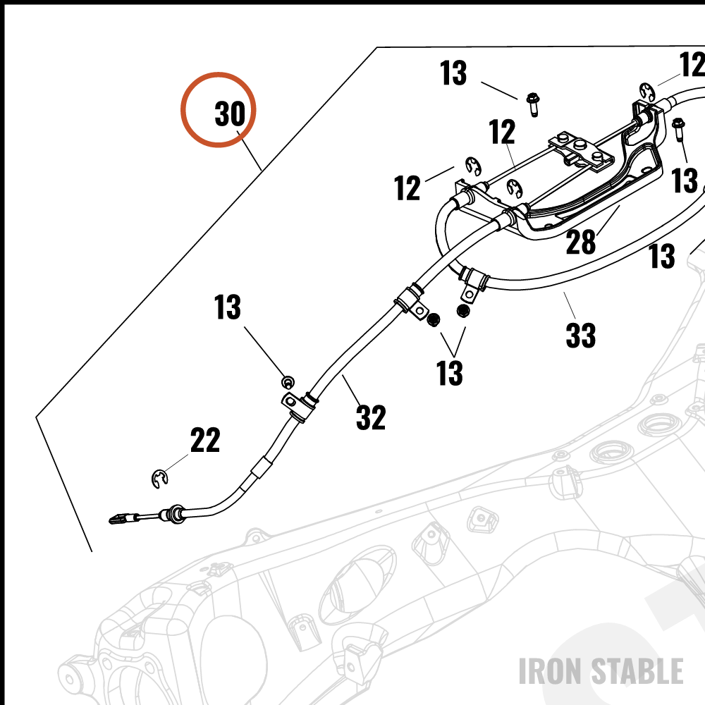 Harley-Davidson Brake, Prkg, Cable, Assembly