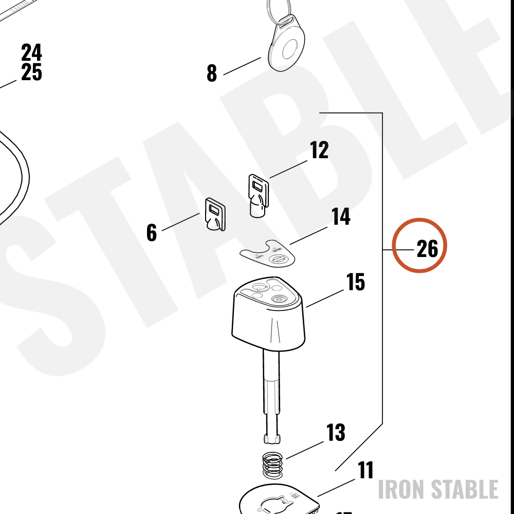 Harley-Davidson Lockset Ign Trunk T-Pak