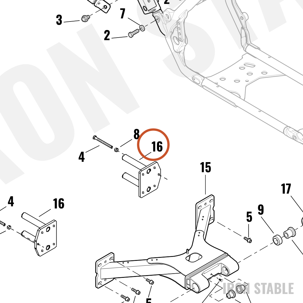 Harley-Davidson Adapter Plate Assembly, Swgarm