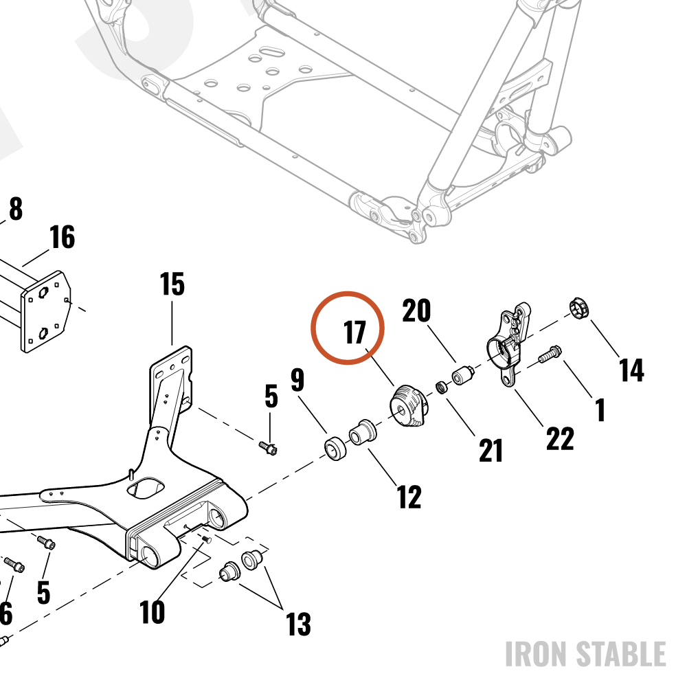 Harley-Davidson Isolator Mount, Rear Engine