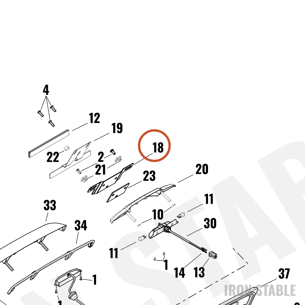 Harley-Davidson Bracket, Top/Lic'se Plate