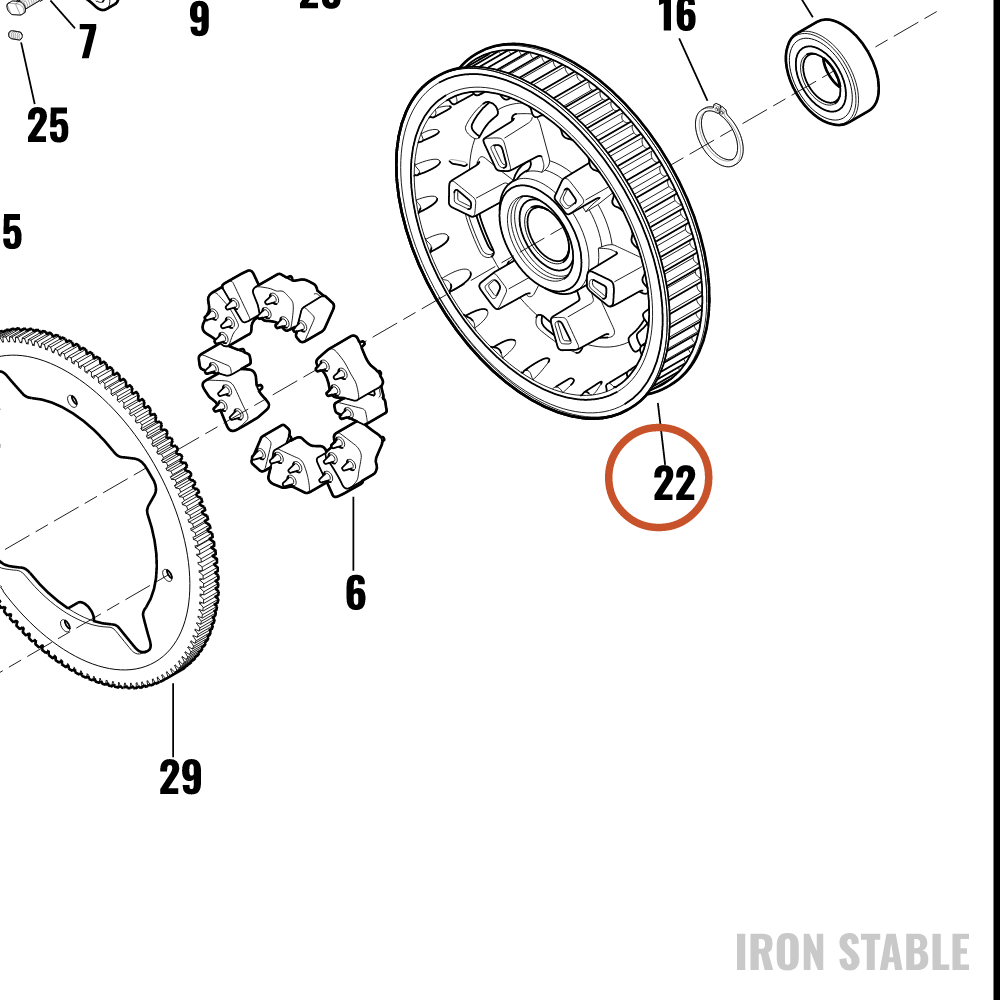 Harley-Davidson Sprocket Assembly, Fnl Drv, 70t/Chrome