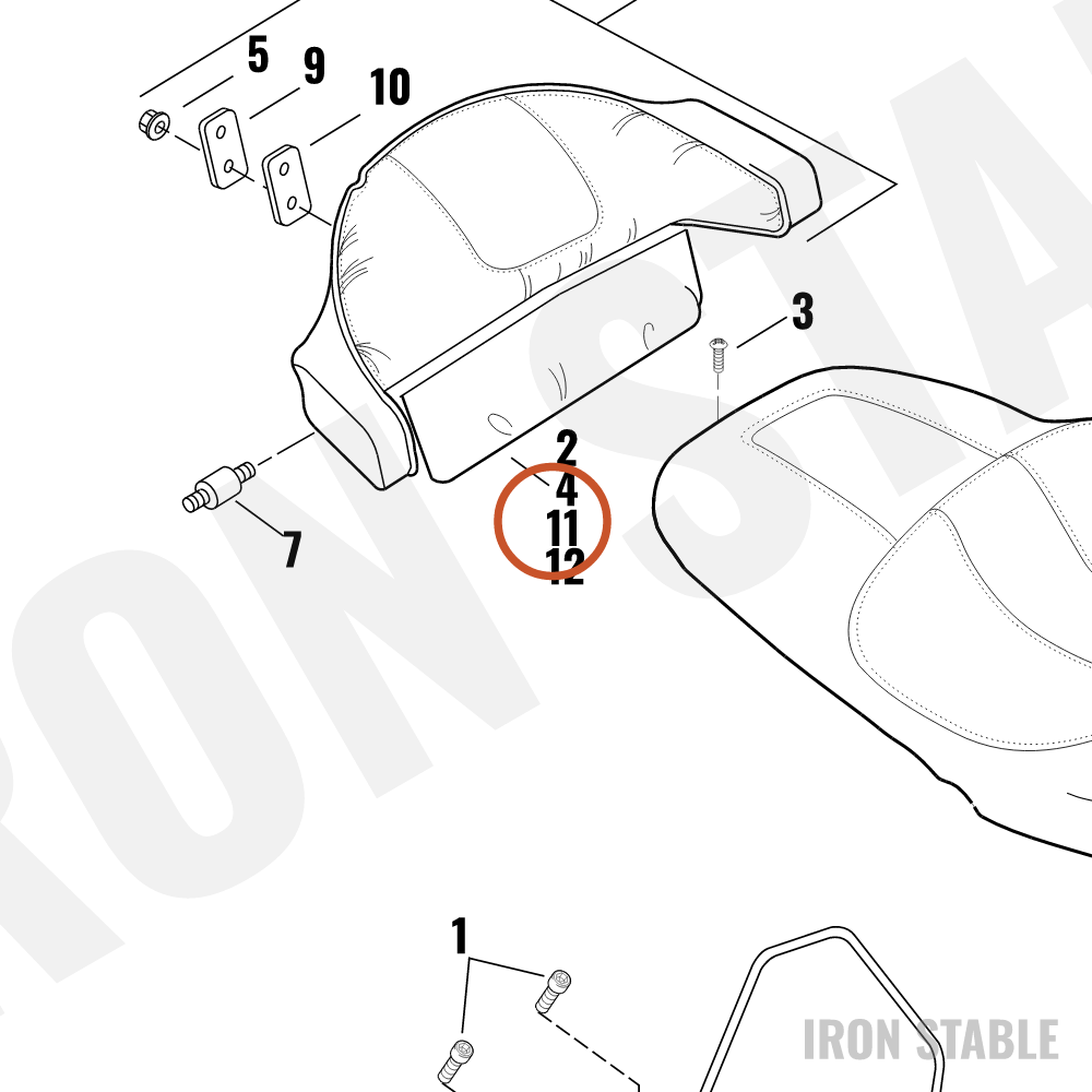Harley-Davidson Flap, Psngr Backrest