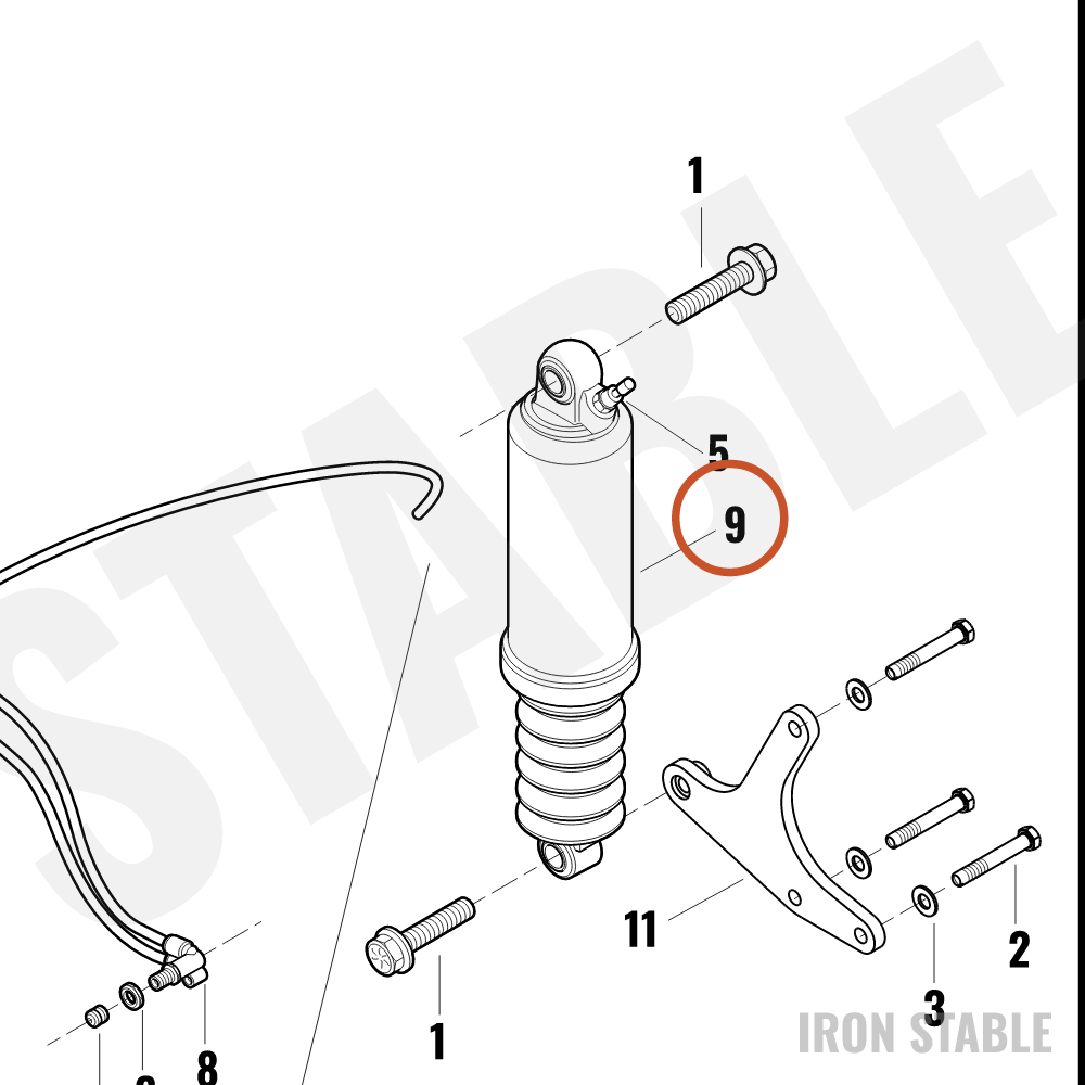 Harley-Davidson Shock Absorber, Rr
