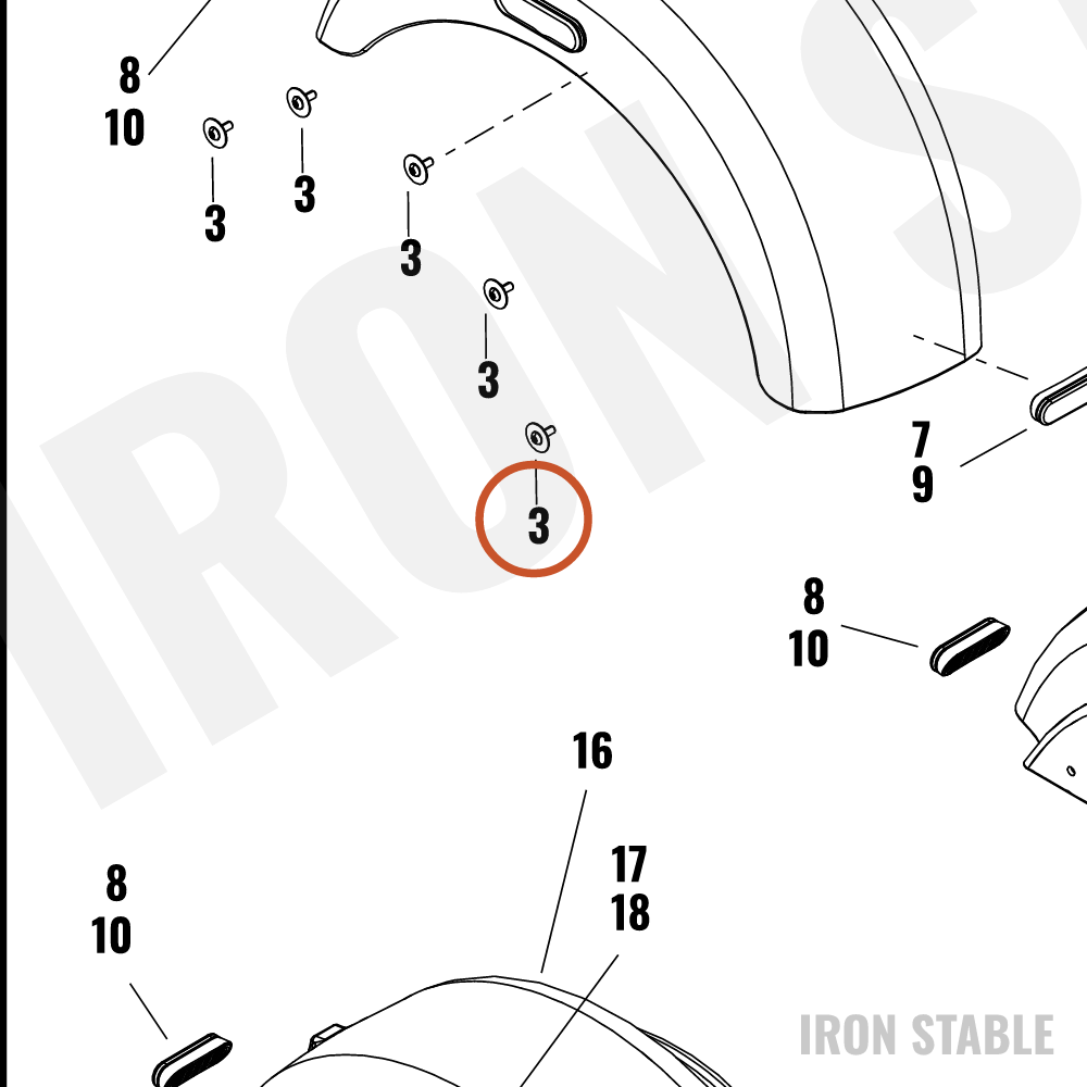 Harley-Davidson Screw, Sems Bolt, 5/16-18 X 7/8