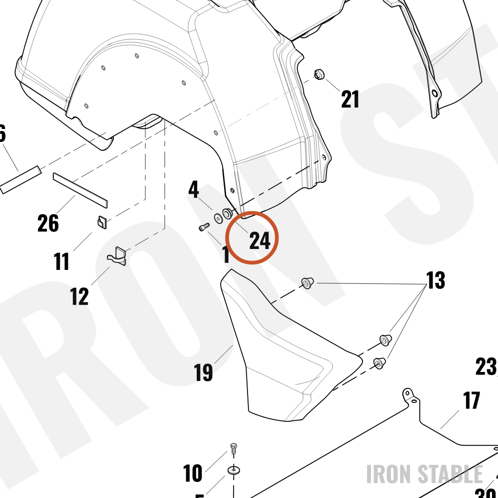 Harley-Davidson Insert, Top Hat, Spacer
