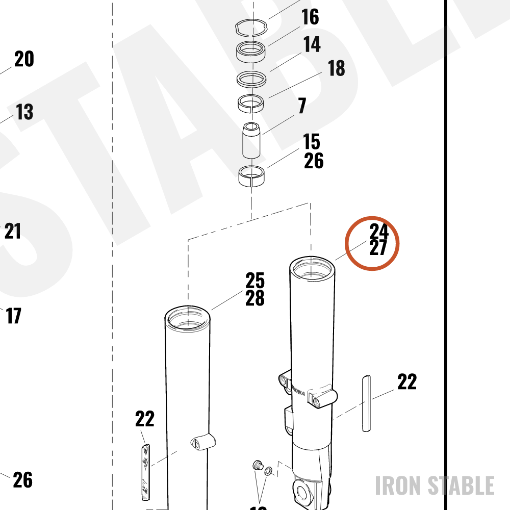 Harley-Davidson Fork Slider, Lh