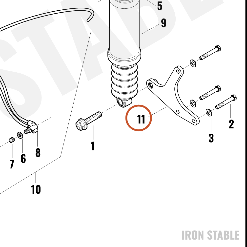 Harley-Davidson Bracket Assembly, Lh/Lower Shock