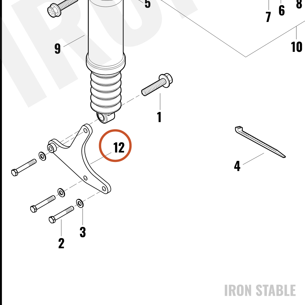 Harley-Davidson Bracket Assembly, Rh/Lower Shock
