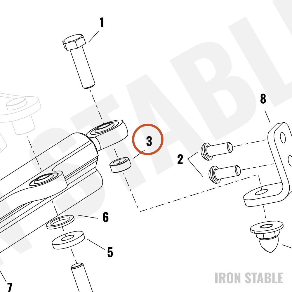 Harley-Davidson Spacer, Damper Rod Side Bracket