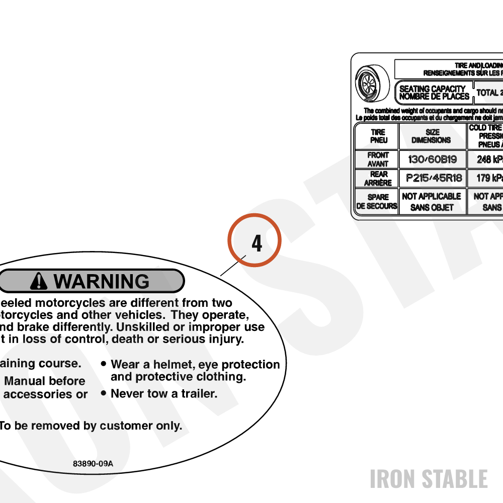Harley-Davidson Warning Label, Mirror