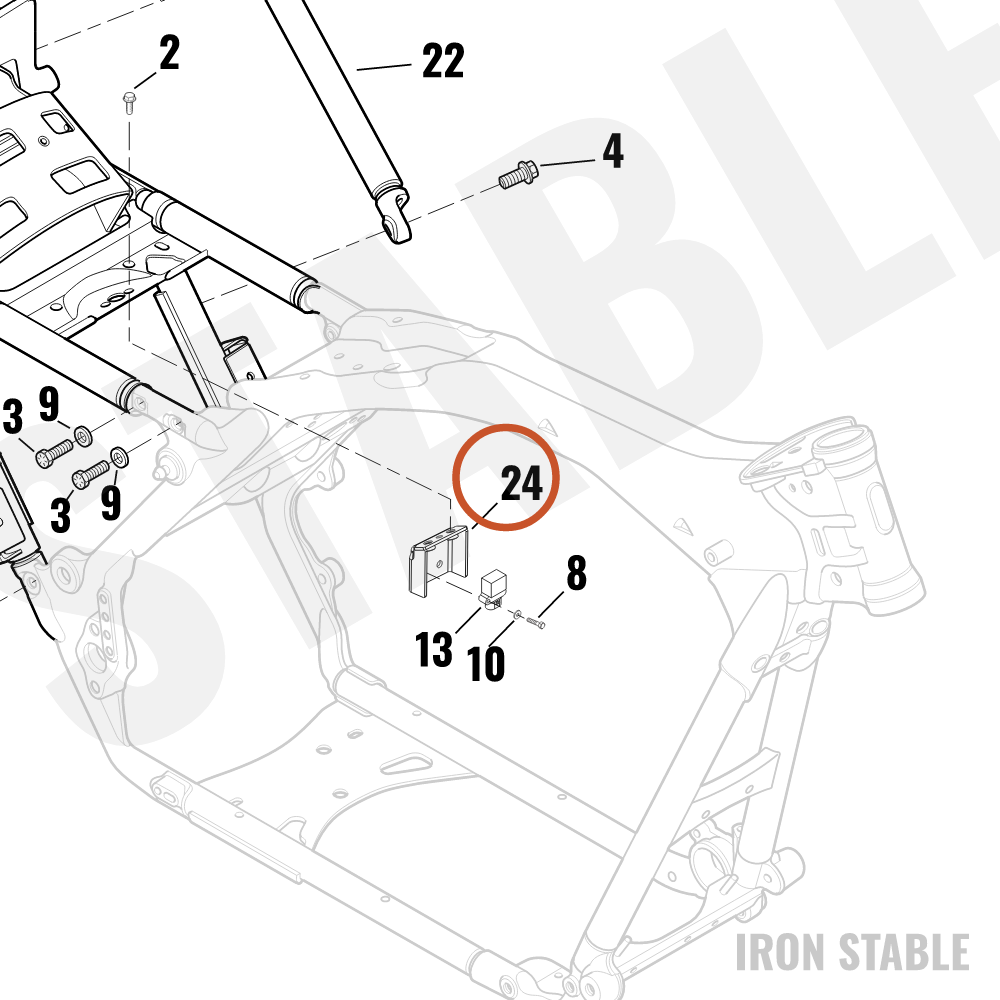 Harley-Davidson Bracket Assembly, Switch, Bank Angl