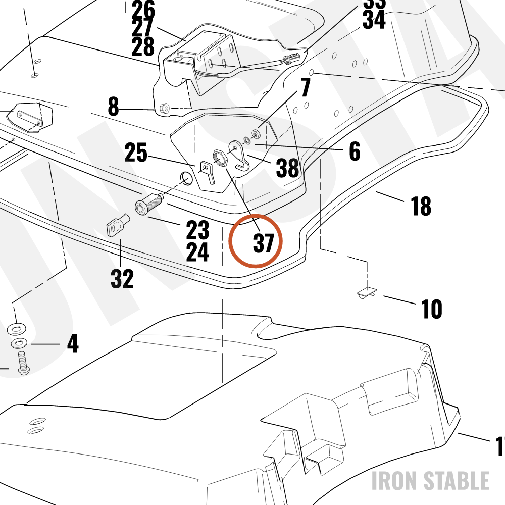 Harley-Davidson Nut, Latch