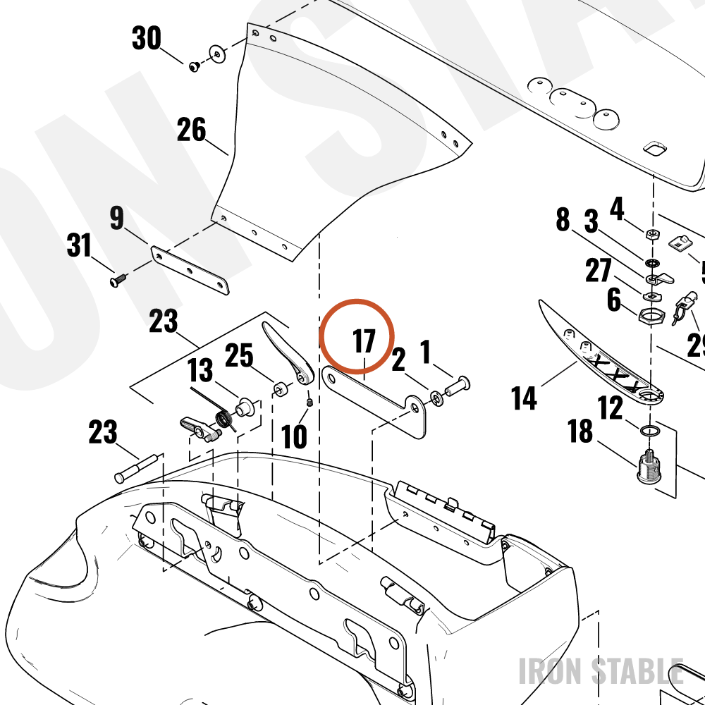 Harley-Davidson Mounting Plate, Lh Saddlebag