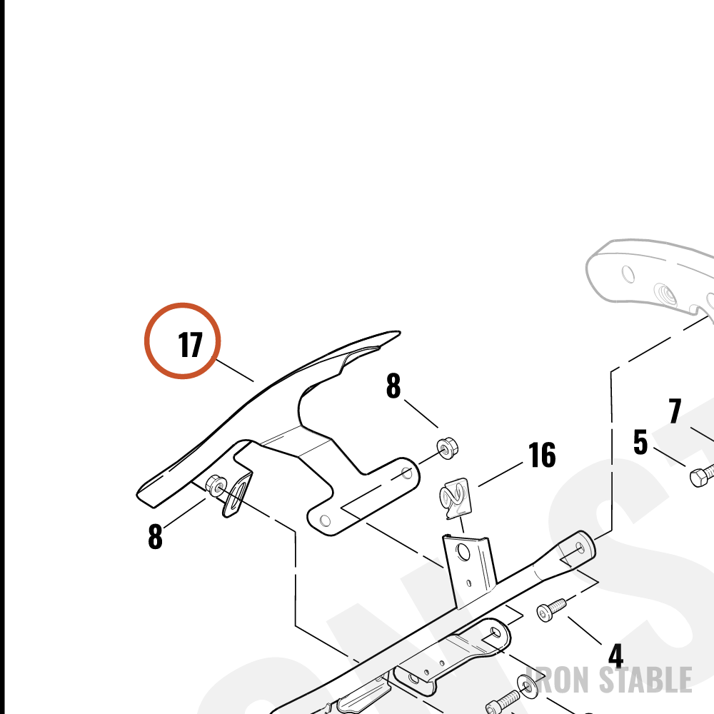 Harley-Davidson Filler Strip, Lh-Saddlebag