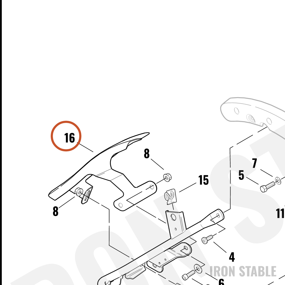Harley-Davidson Filler Strip, Lh-Saddlebag