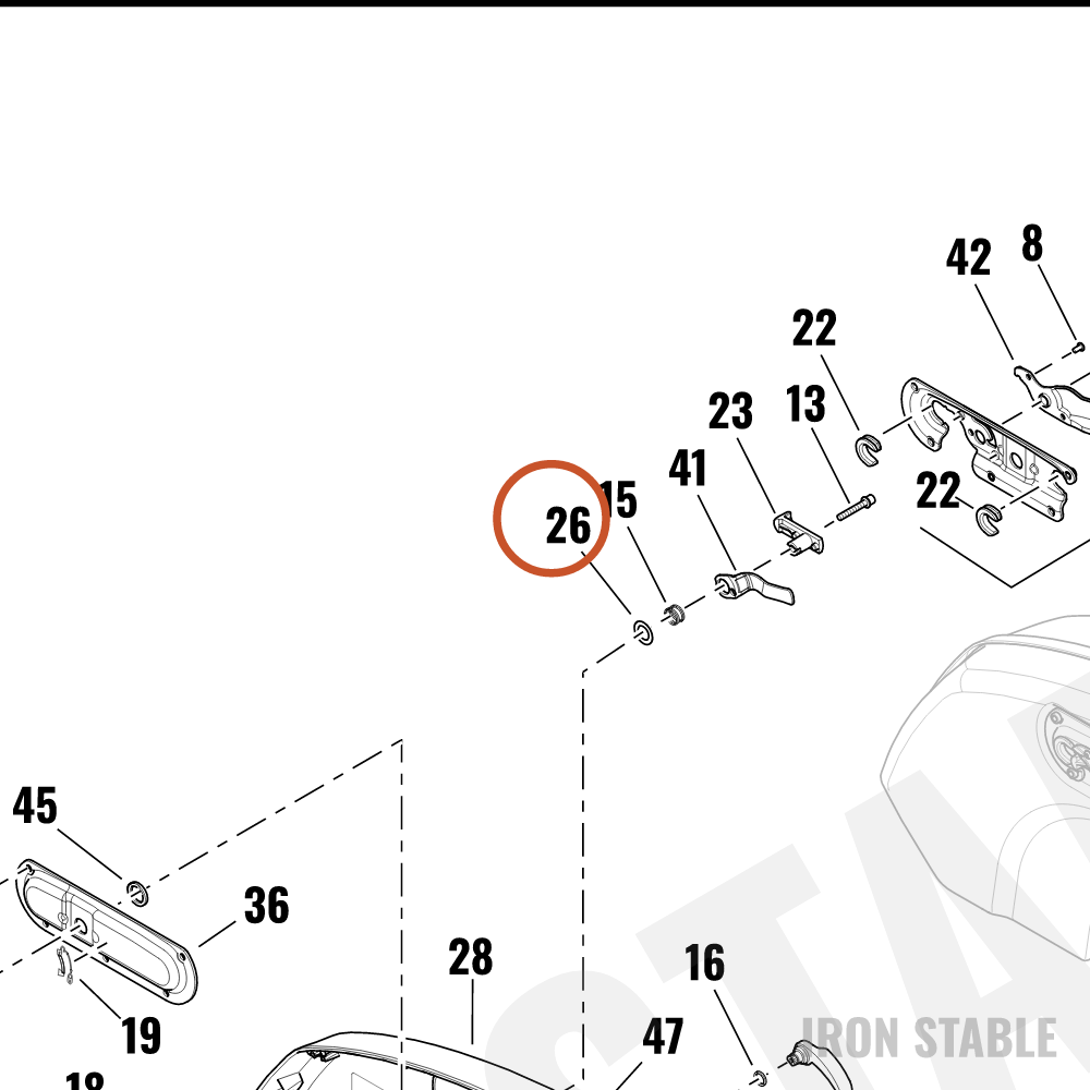 Harley-Davidson Spring Spacer, Latching Arm