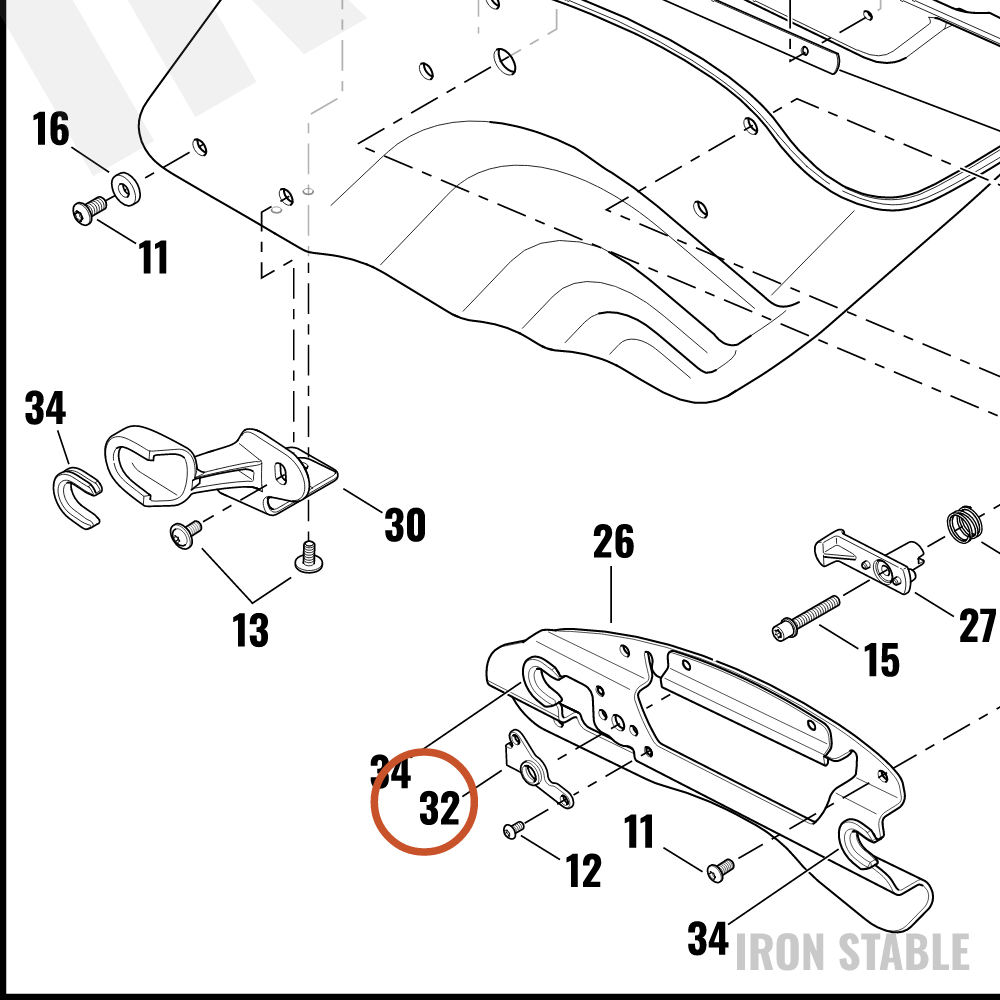 Harley-Davidson Bracket, Theft Prevent, Lh-Saddlebag