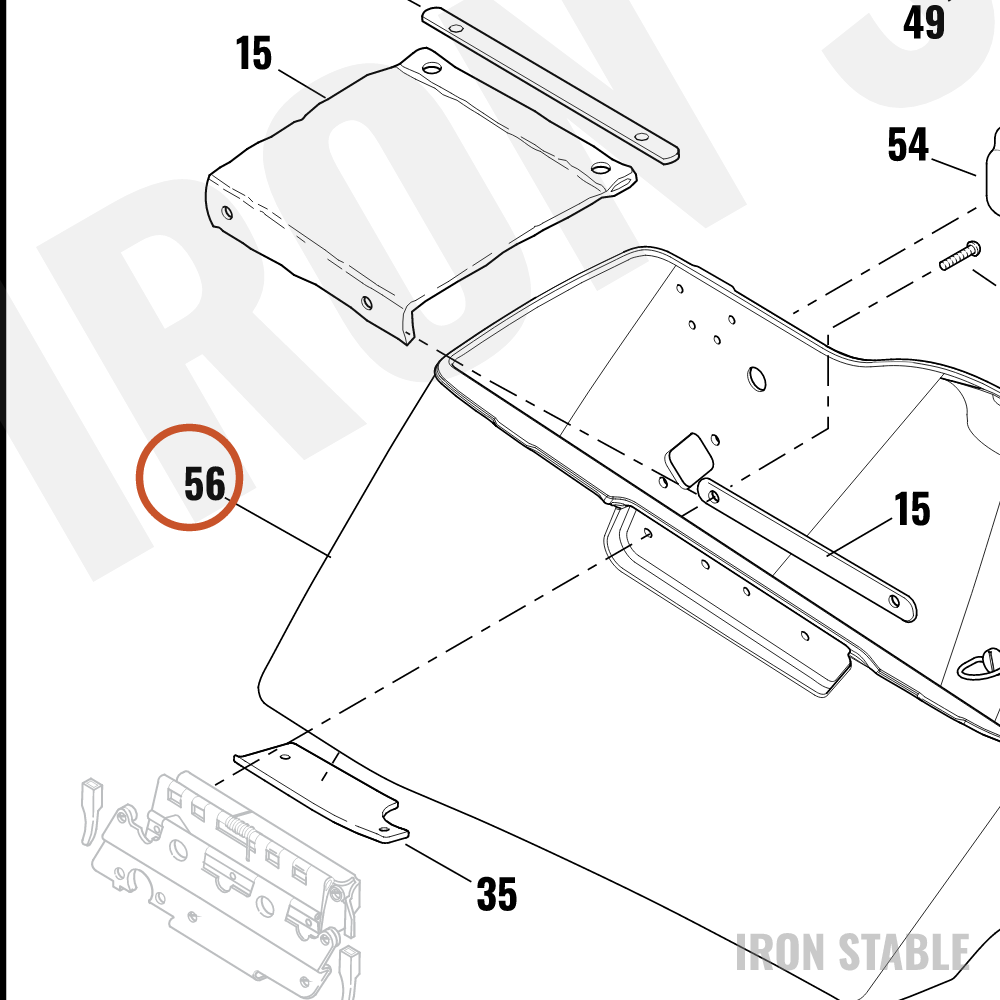 Harley-Davidson Bottom, Lh-Saddlebag Assembly, Dark Slat