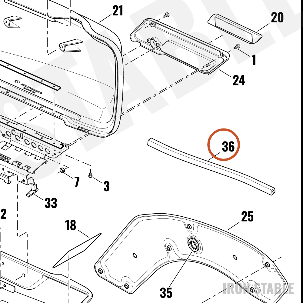 Harley-Davidson Gasket, Saddlebag Cover