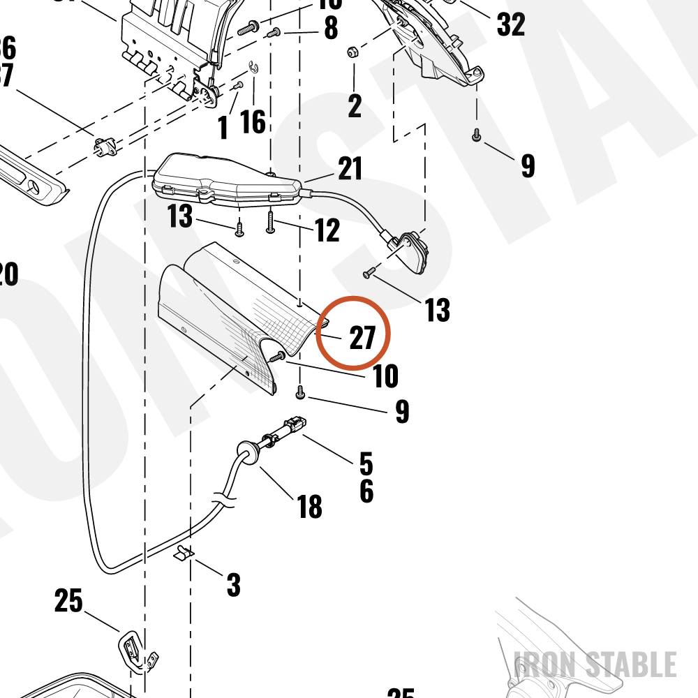 Harley-Davidson Tether Assembly, Saddlebag