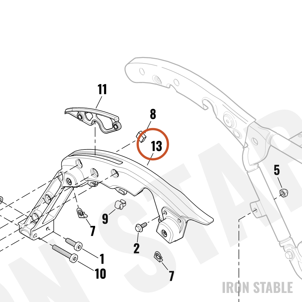 Harley-Davidson Support, Rh-Saddlebag, Solid