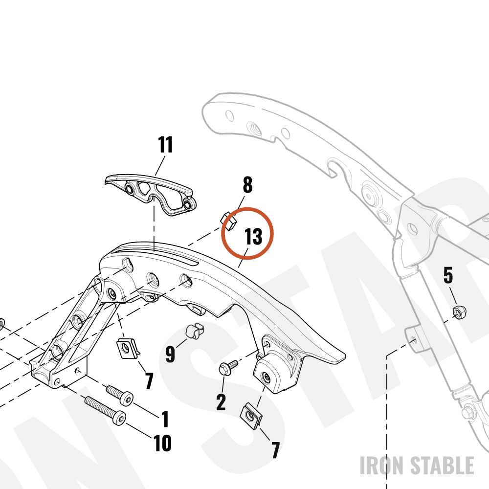 Harley-Davidson Support, S-Bag, Rh, Sld