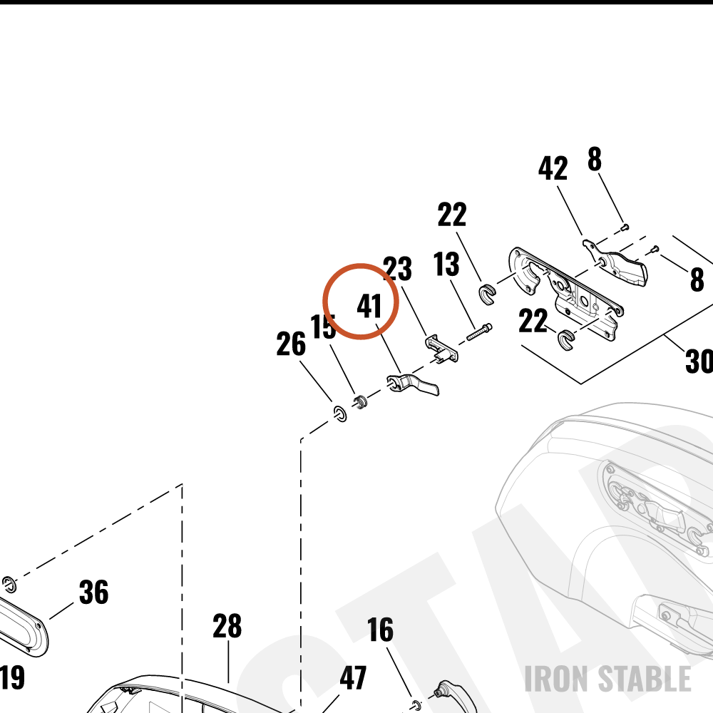 Harley-Davidson S-Bag, Indicator, Rh