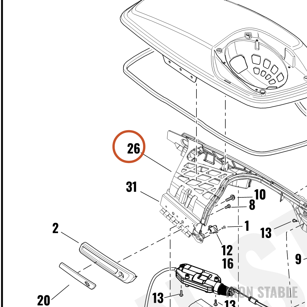 Harley-Davidson Latch, S-Bag, Assembly, Pwr Lock, Rh