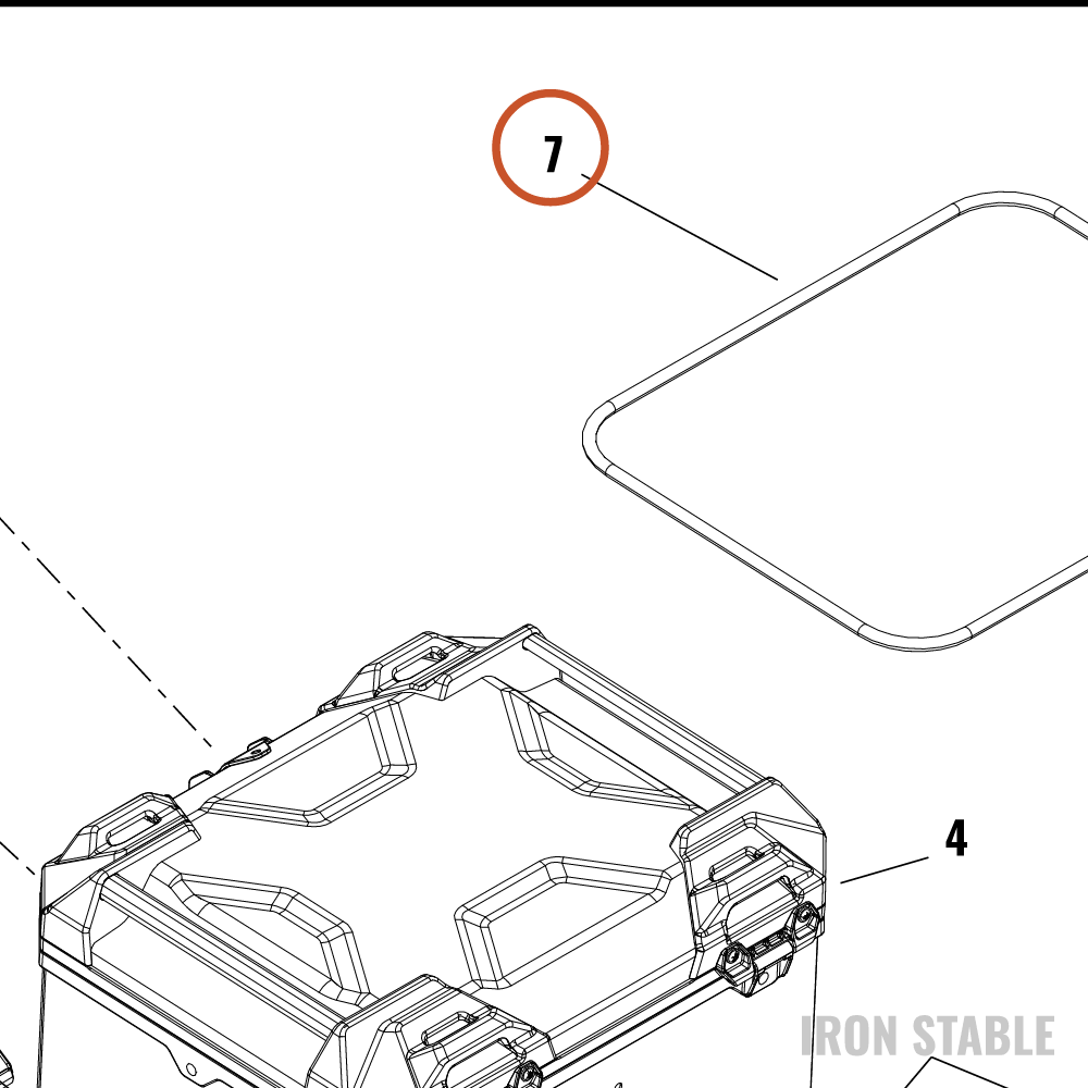 Harley-Davidson S-Bag, Gasket, Top Case