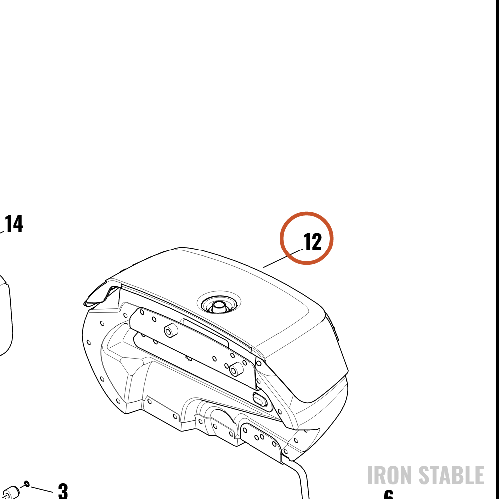 Harley-Davidson S-Bag, Assembly, Rh