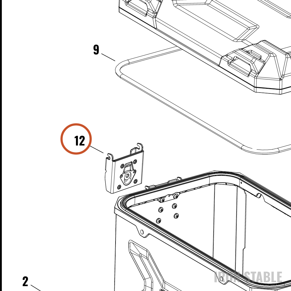 Harley-Davidson S-Bag, Aluminum, Hinge, Lower
