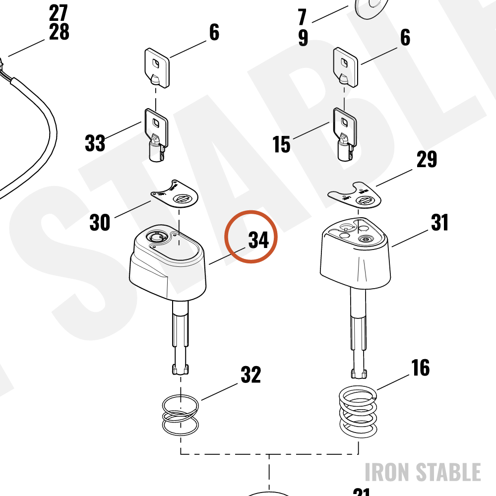 Harley-Davidson Knob Ign Sw (Req Keycode)