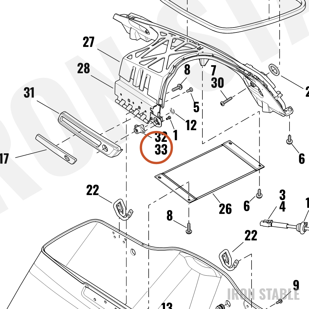 Harley-Davidson Lock Assembly, Saddlebag
