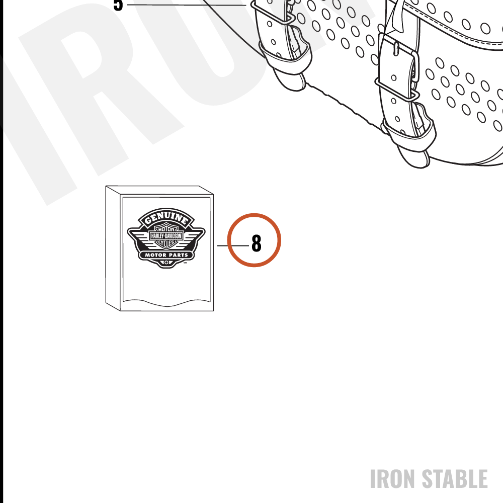 Harley-Davidson Kit-Repair, Saddlebag-Strap, Flstc