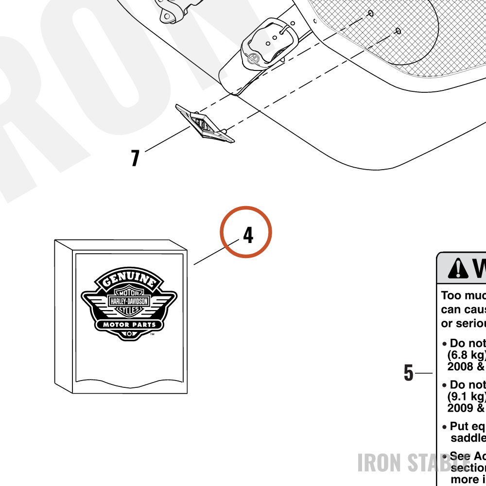 Harley-Davidson Kit-Repair, Rh Saddlebag-Strap, Flhr