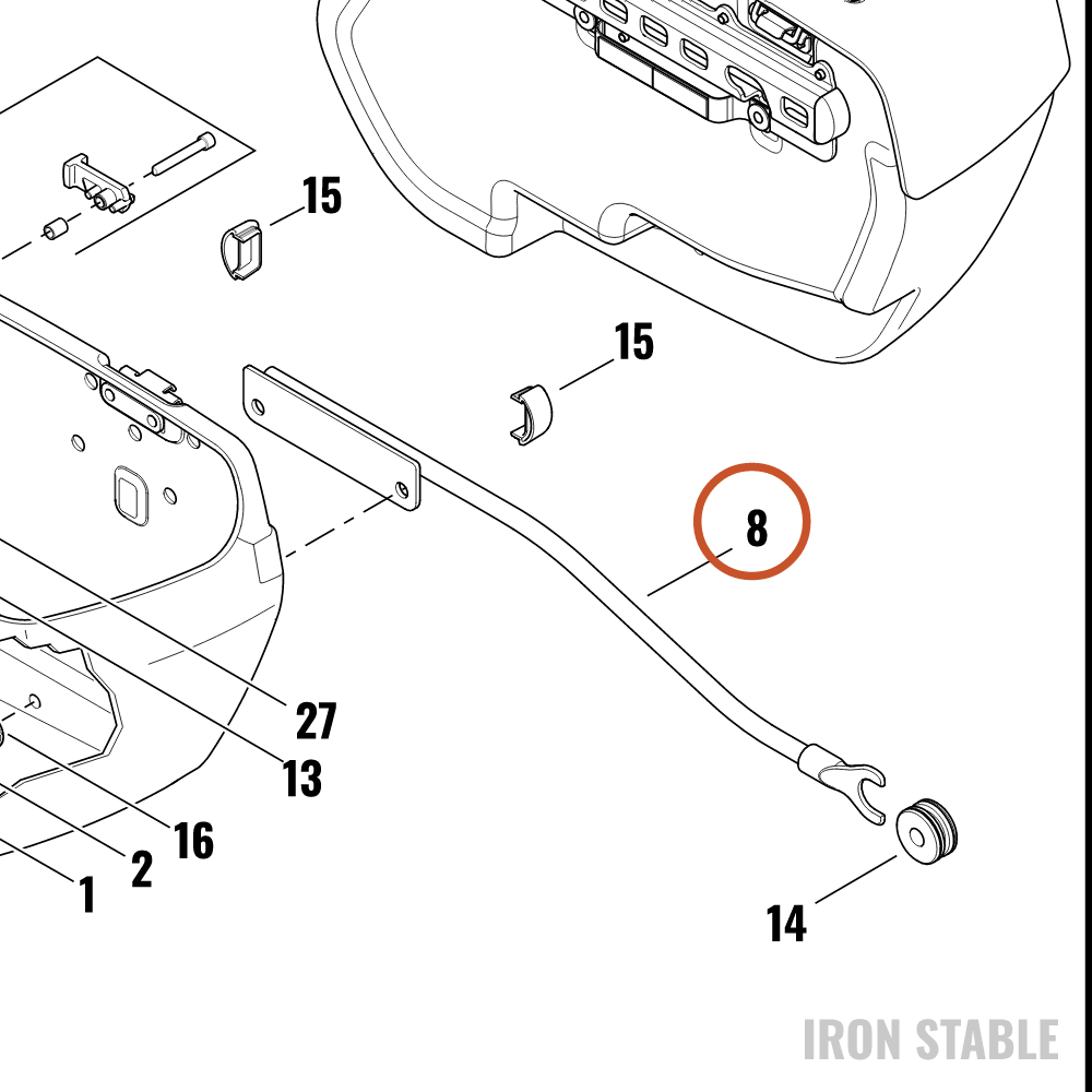 Harley-Davidson Mounting Arm, Lower/Rh-Saddlebags