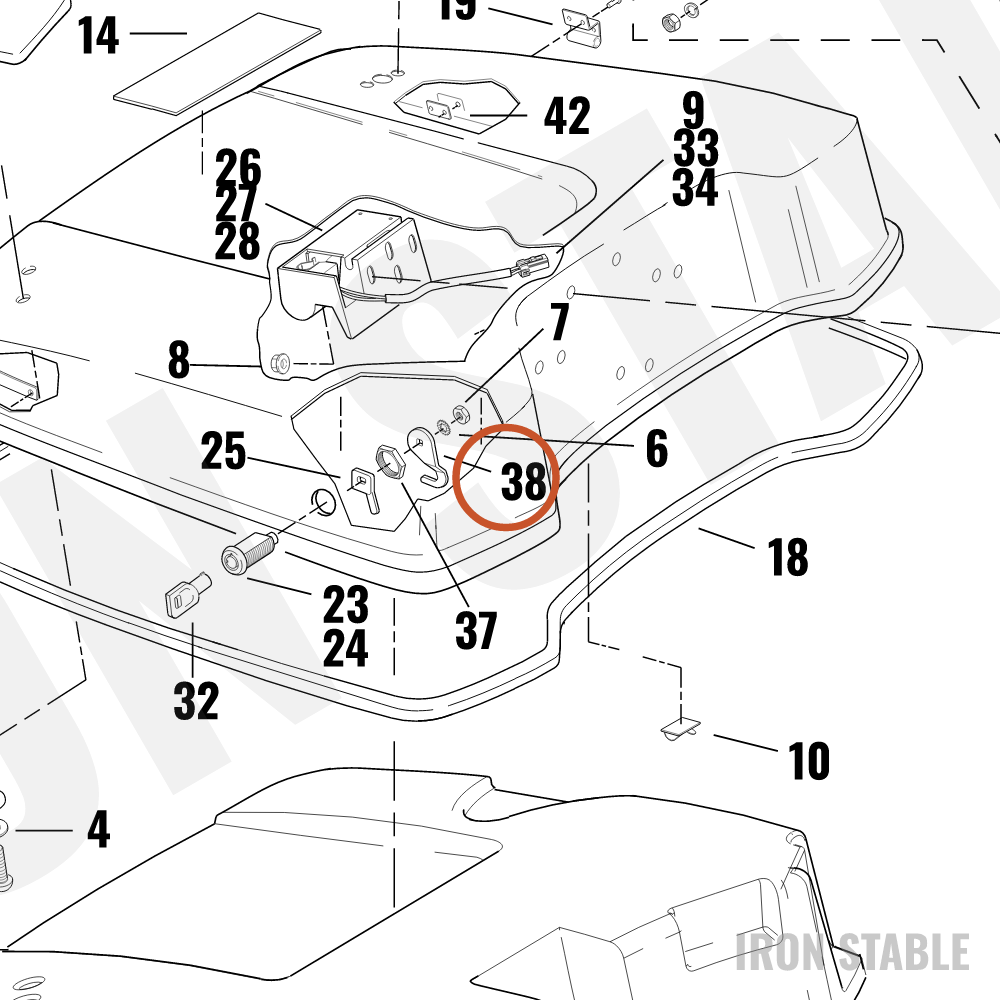 Harley-Davidson Latch, Case, X